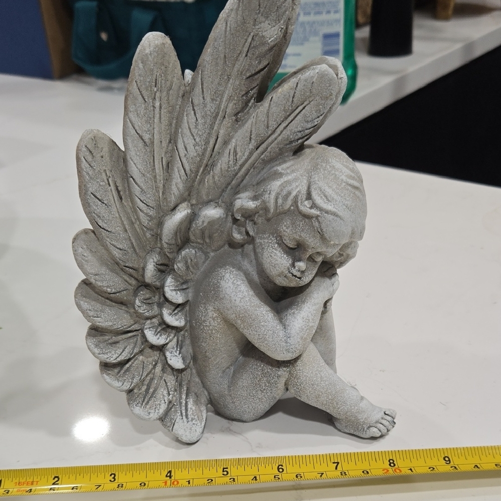 Source Unknown Gray Angel Figurine